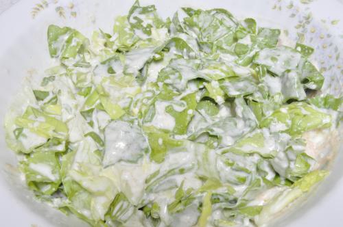 Hlávkový salát s jemně nasekanou cibulí a chilli  – Snadné recept z Česko kuchyně, hotový za Do 30 minut